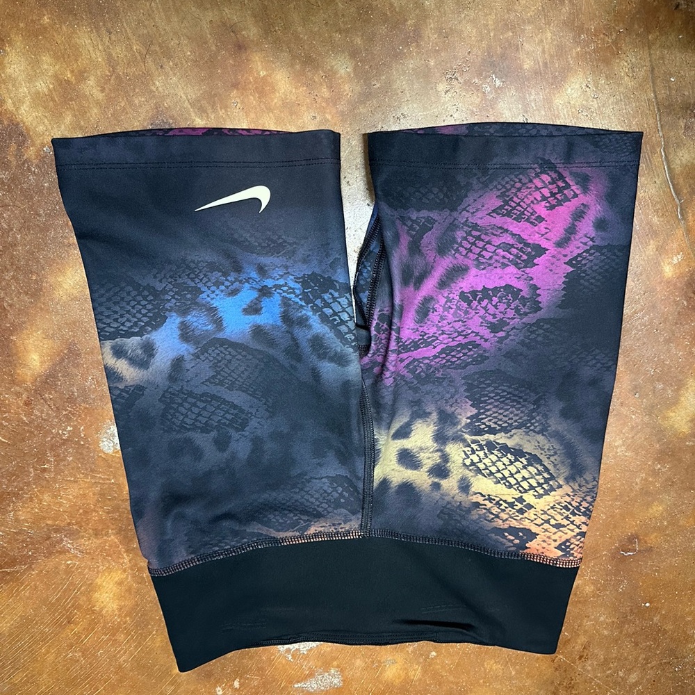 Nike Black and Multicolor Snake Print biker shorts